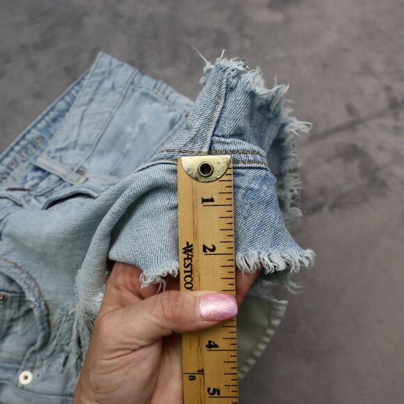 American Eagle Outfitters Shorts Womens 00 Blue High Rise Cut Off Distressed - Picture 4 of 12